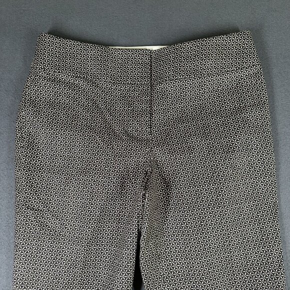 Ann Taylor Loft Pants Womens 8 Julie Ankle Slim Fit Stretch Crop Geometric Patte - Picture 4 of 10